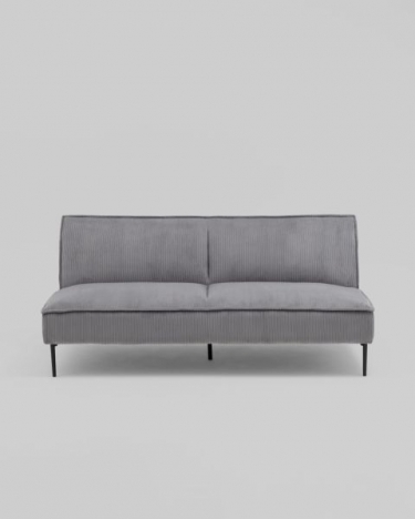 Диван прямой Stool Group Кассель велюр рельефный светло-серый