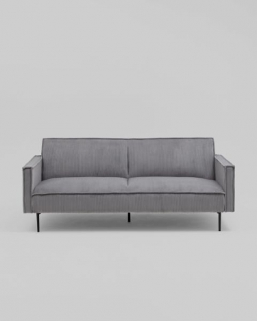 Диван прямой Stool Group Кассель велюр рельефный светло-серый