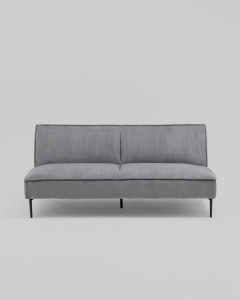 Диван прямой Stool Group Кассель велюр рельефный светло-серый