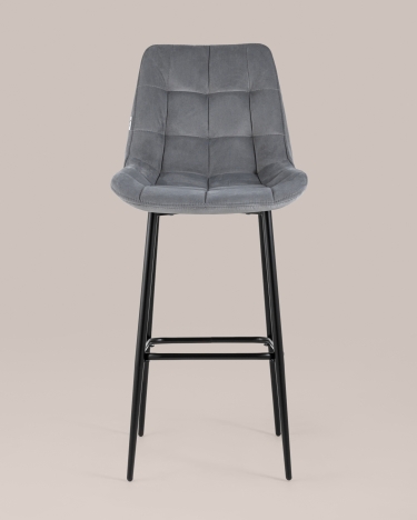 Стул барный Stool Group Флекс велюр серый 2 шт