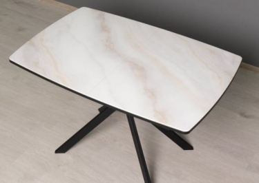 Обеденный стол Витра Орфей 46 02 Мрамор золотистый-Черный