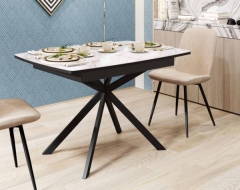 Обеденный стол Витра Орфей 46 02 Мрамор золотистый-Черный