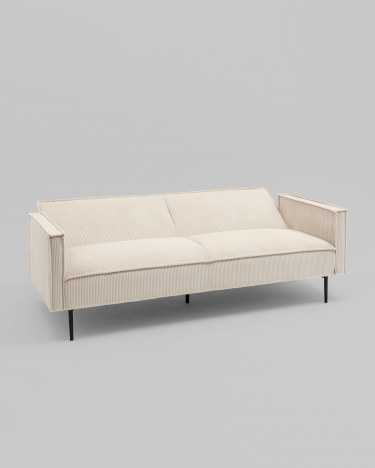 Диван прямой Stool Group Кассель Д велюр рельефный молочный