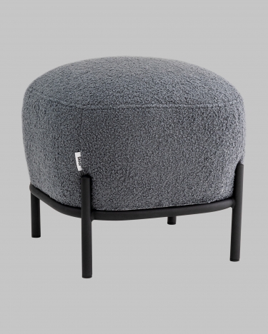 Пуф Stool Group Стоун П букле Fluffy темно-серый