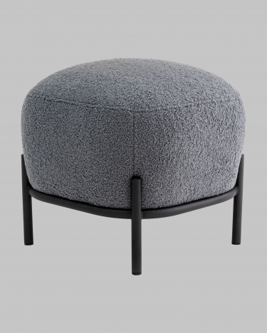 Пуф Stool Group Стоун П букле Fluffy темно-серый