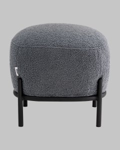 Пуф Stool Group Стоун П букле Fluffy темно-серый