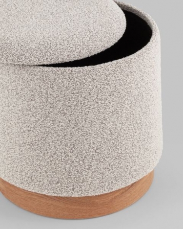 Пуф с ящиком Stool Group Холли S букле бежевый