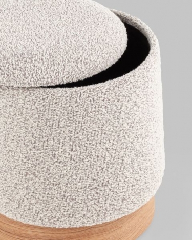 Пуф с ящиком Stool Group Холли XS букле бежевый