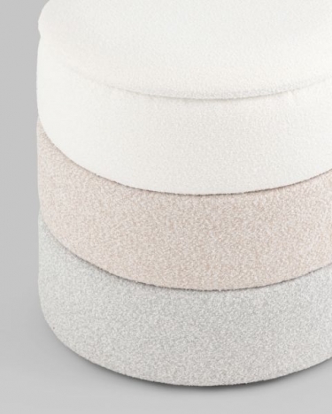 Пуф-столик с ящиком Stool Group Хюгге XS букле бежевый