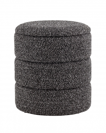 Пуф с ящиком Stool Group Hive S букле черный меланж