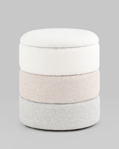 Пуф с ящиком Stool Group Hive XS букле бежевый