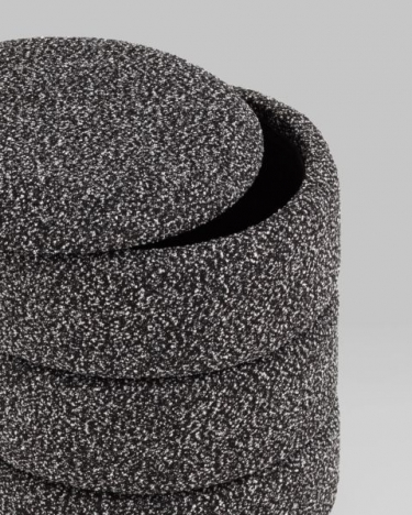 Пуф с ящиком Stool Group Hive XS букле черный меланж