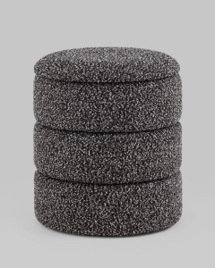 Пуф с ящиком Stool Group Hive XS букле черный меланж