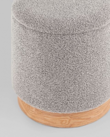 Пуф с ящиком Stool Group Холли S букле серый