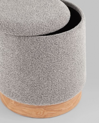 Пуф с ящиком Stool Group Холли S букле серый