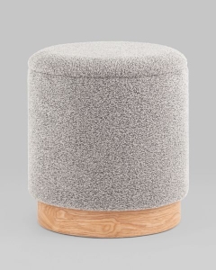 Пуф с ящиком Stool Group Холли S букле серый