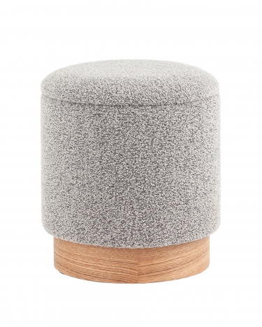 Пуф с ящиком Stool Group Холли XS букле серый