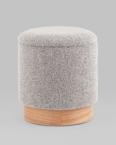 Пуф с ящиком Stool Group Холли XS букле серый