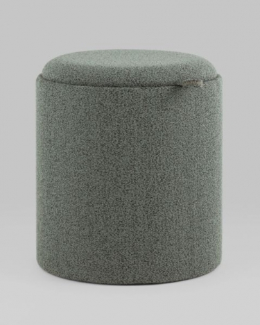 Пуф-столик с ящиком Stool Group Хюгге S букле темно-серый