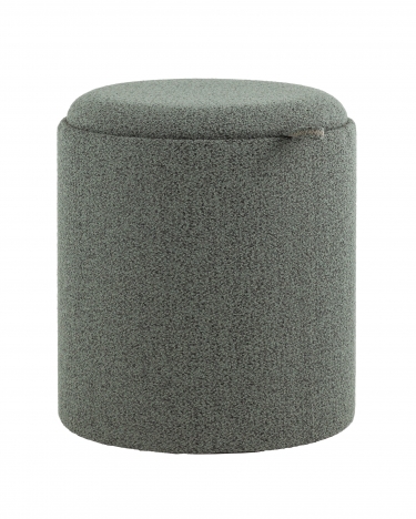 Пуф-столик с ящиком Stool Group Хюгге S букле темно-серый