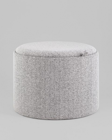 Пуф с ящиком Stool Group Хюгге L букле серый