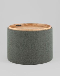 Пуф с ящиком Stool Group Хюгге L букле темно-серый