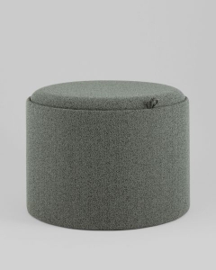 Пуф с ящиком Stool Group Хюгге L букле темно-серый
