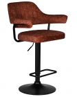 Стул барный DOBRIN DOBRIN CHARLY BLACK терракотовый твид LEO56