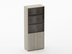 Шкаф высокий со стеклом Персона Грата Twin 16.16.131 Дуб Сантана светлый