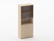 Шкаф высокий со стеклом и нишей Персона Грата Twin 16.16.161 Туя