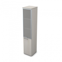 Пенал высокий со стеклом правый ALSAV GLOSS LINE 9НП.005.19П Ivory