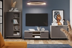 Комплект мебели для гостиной SILVA Марсель 3 Софт Графит Дуб Крафт серый