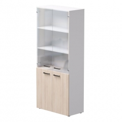 Шкаф комбинированный со стеклом Everprof Everprof EVO 254Н004 Дуб Соната Белый