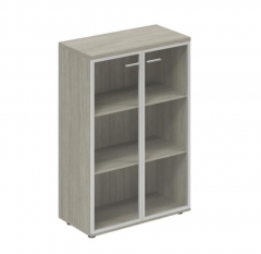 Шкаф средний со стеклом, задняя стенка ХДФ Норден Wing WN.801.OL.AL Дуб светлый