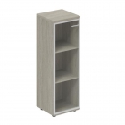 Шкаф средний со стеклом, задняя стенка ЛДСП левый Норден Wing WN.812.OL.AL.L Дуб светлый