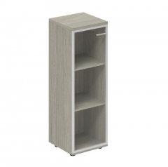 Шкаф средний со стеклом, задняя стенка ЛДСП левый Норден Wing WN.812.OL.AL.L Дуб светлый