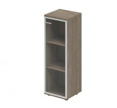 Шкаф средний со стеклом, задняя стенка ЛДСП правый Норден Wing WN.812.OD.AL.R Дуб темный