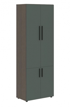 Шкаф с глухими средними и малыми дверьми Skyland VELION VHCS 80.3 Нефрит Дуб Сильвер