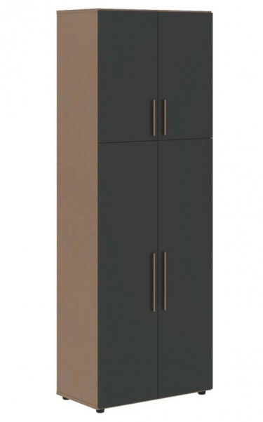 Шкаф с глухими средними и малыми дверьми Skyland VELION VHCS 80.3 Яшма черный Кобра