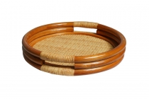 Поднос круглый Радуга 21/03 коньяк