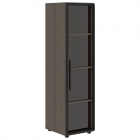 Шкаф-колонка с глухой средней дверью левый Skyland VELION VMCS 40.1 L Яшма черный Дуб Сильвер