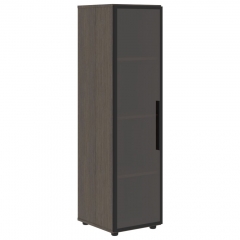 Шкаф-колонка с глухой средней дверью правый Skyland VELION VMCS 40.1 R Яшма черный Дуб Сильвер