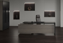 Кабинет руководителя Skyland VELION 2 Яшма черный Дуб Сильвер