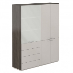 Шкаф высокий двойной Норден Atlas NZ-0321+NZ-0332.BT.GS Бренсон Трюфель Серый камень