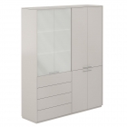 Шкаф высокий двойной Норден Atlas NZ-0321+NZ-0332.GS.GS Серый камень