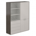 Шкаф высокий двойной Норден Atlas NZ-0321+NZ-0322.BT.GS Бренсон Трюфель Серый камень