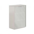 Шкаф средний со стеклом Норден Atlas NZ-0335.GS.GLM Серый камень