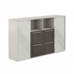 Шкаф средний с ящиками Норден Atlas NZ-0316.GS.BT Серый камень Бренсон Трюфель