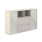 Шкаф средний с ящиками Норден Atlas NZ-0336.YN.GS Ясень Наварра Серый камень