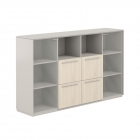 Шкаф средний с ящиками Норден Atlas NZ-0306.GS.YN Серый камень Ясень Наварра